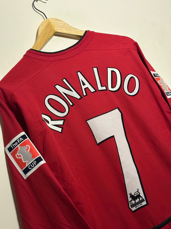 Cristiano Ronaldo Manchester United 2003-04 long sleeve home football shirt (L)