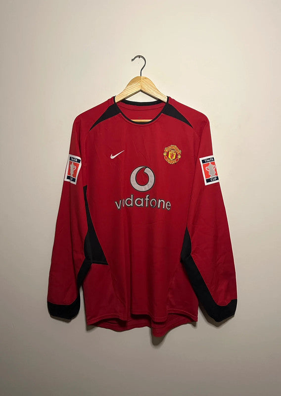 Cristiano Ronaldo Manchester United 2003-04 long sleeve home football shirt (L)