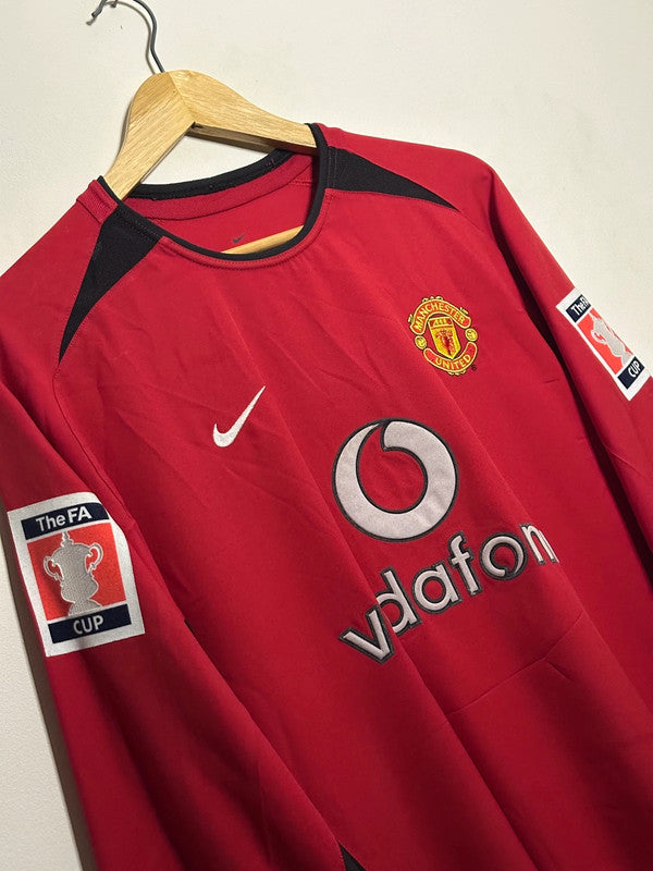 Cristiano Ronaldo Manchester United 2003-04 long sleeve home football shirt (L)