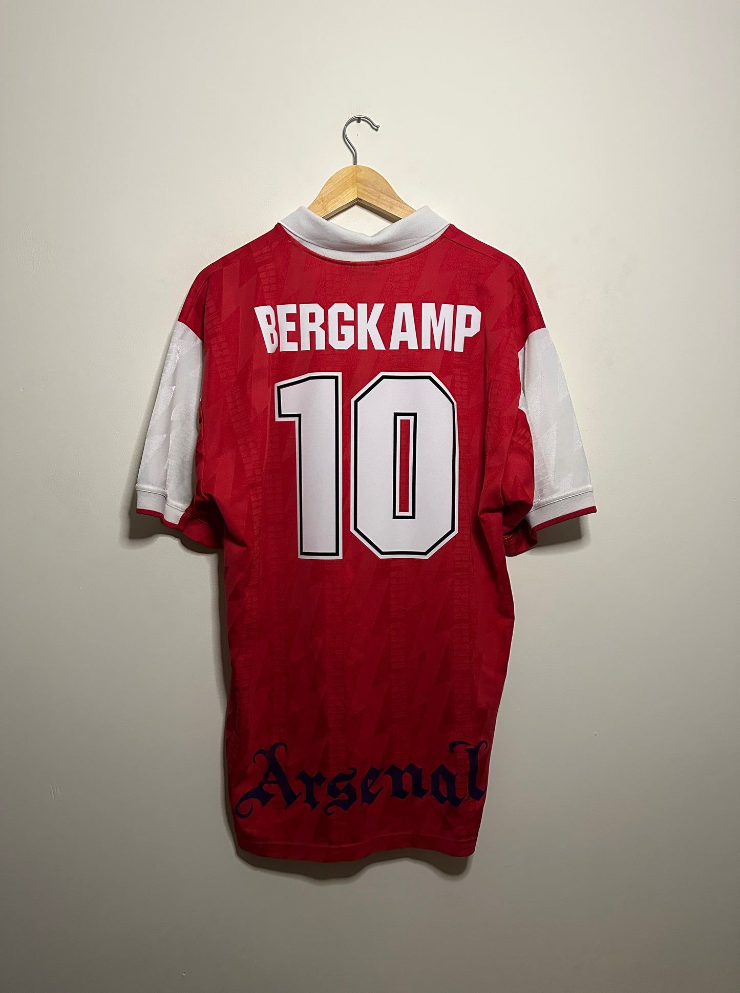 Dennis Bergkamp Arsenal FC 1994-96 home football shirt (XL)
