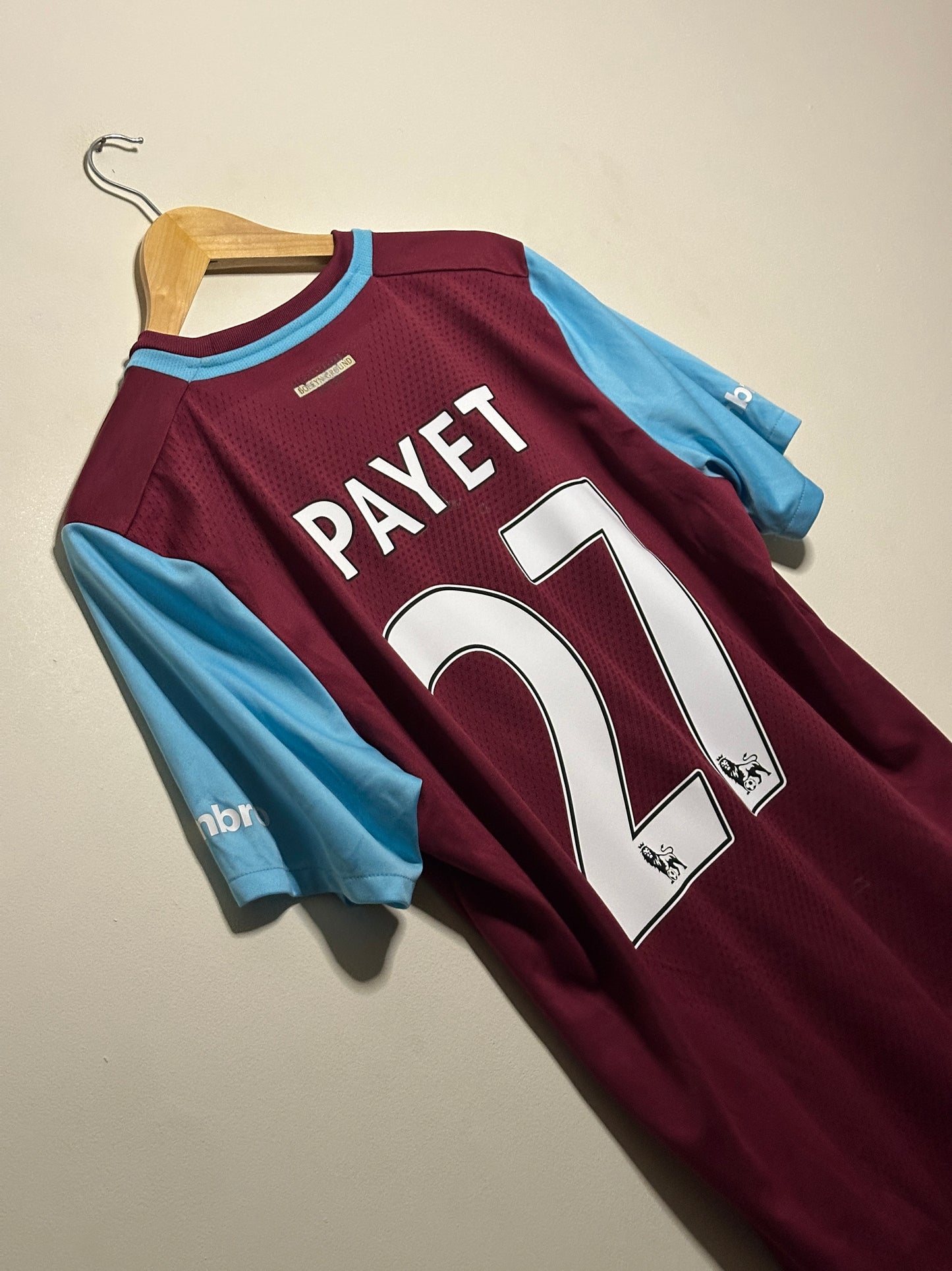 Dimitri Payet West Ham United 2015-16 limited edition home football shirt (L)