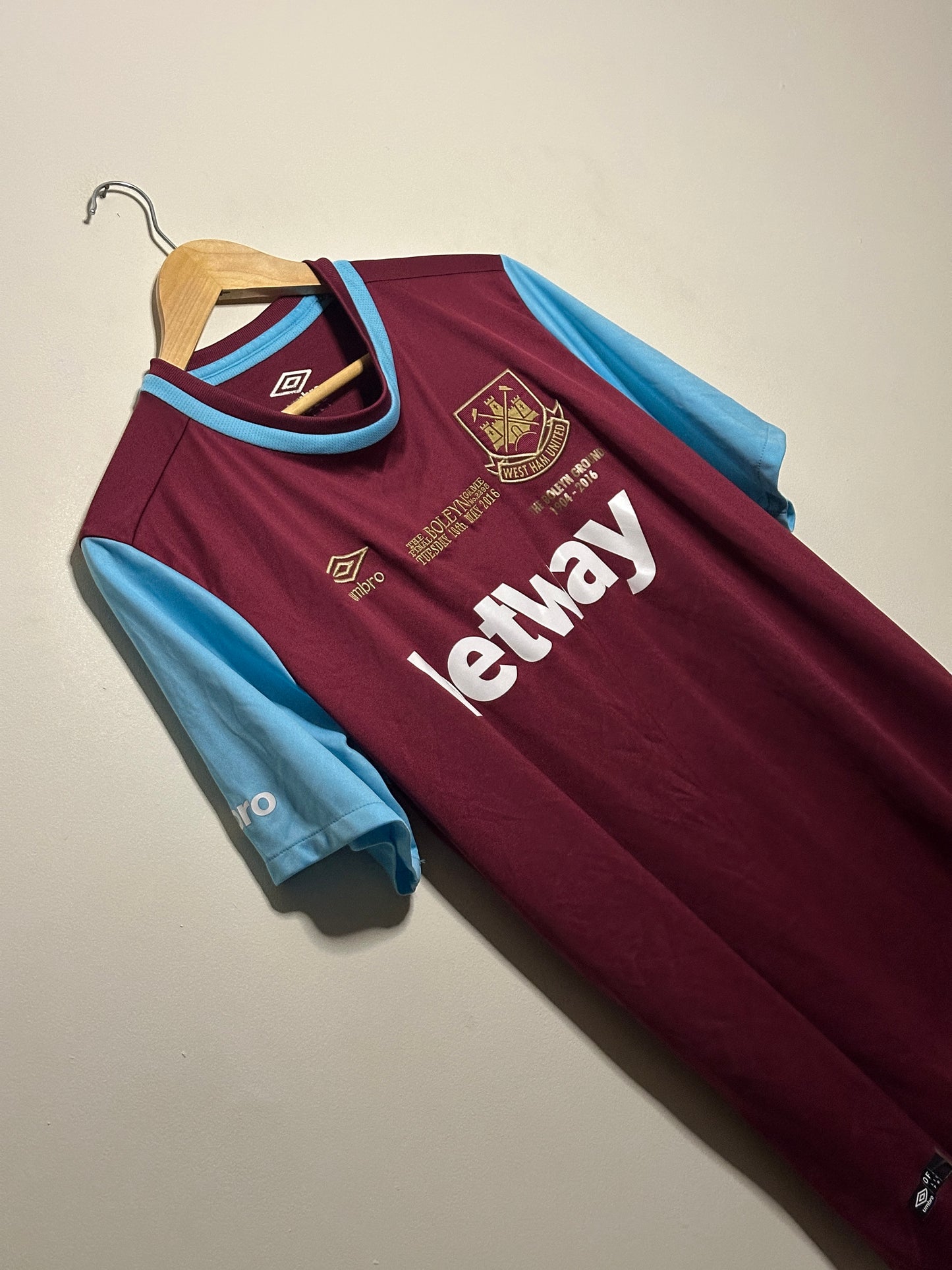 Dimitri Payet West Ham United 2015-16 limited edition home football shirt (L)