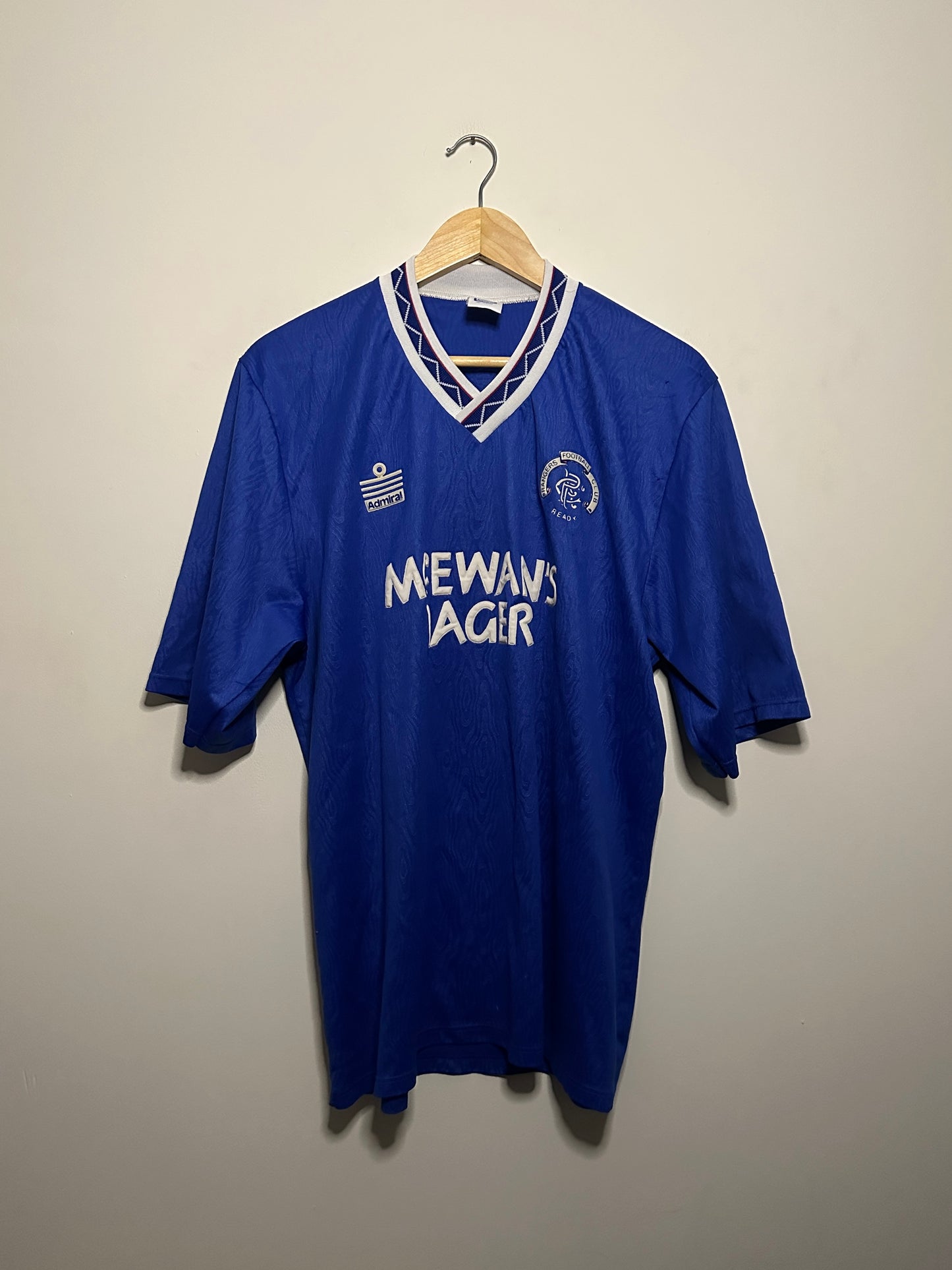 Rangers FC 1990-92 home football shirt (XL)