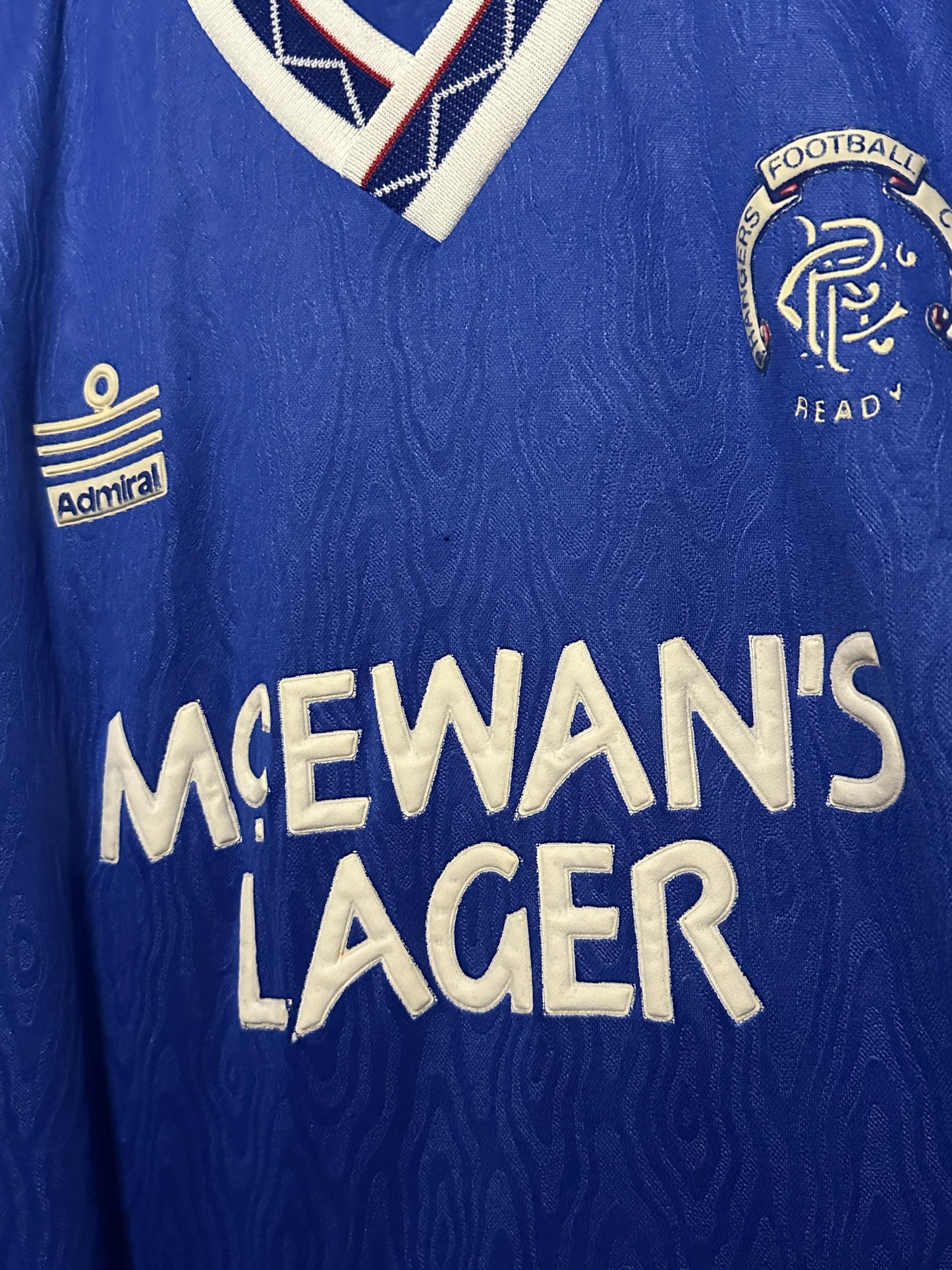 Rangers FC 1990-92 home football shirt (XL)