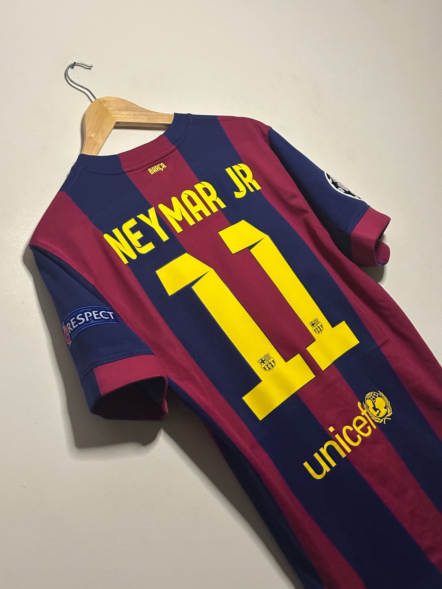 Neymar JR FC Barcelona 2014-15 Champions League final edition home football shirt (M)