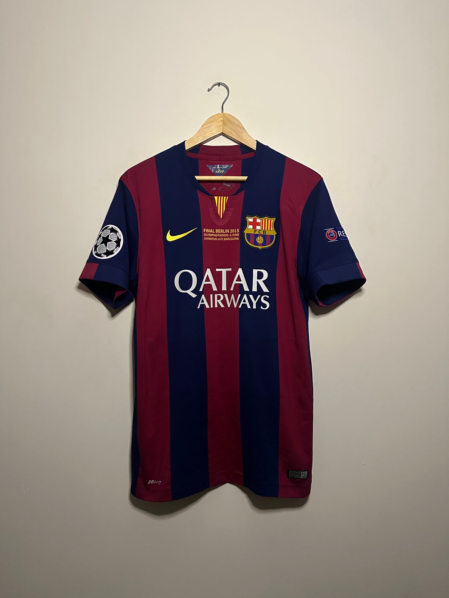 Neymar JR FC Barcelona 2014-15 Champions League final edition home football shirt (M)