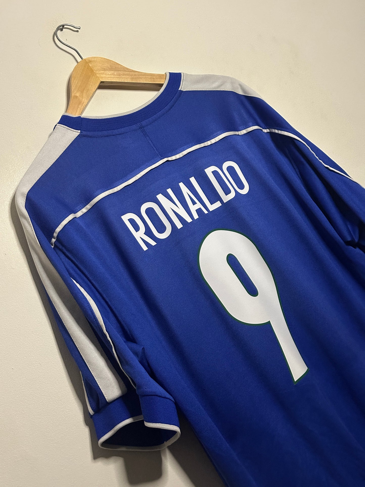 Ronaldo Nazario Brazil 1998 World Cup away football shirt (XL)