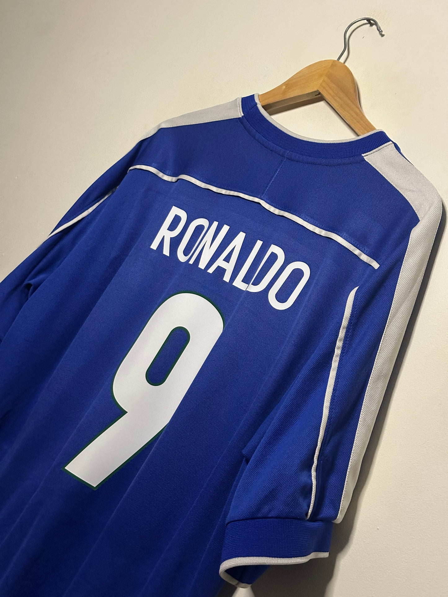 Ronaldo Nazario Brazil 1998 World Cup away football shirt (XL)