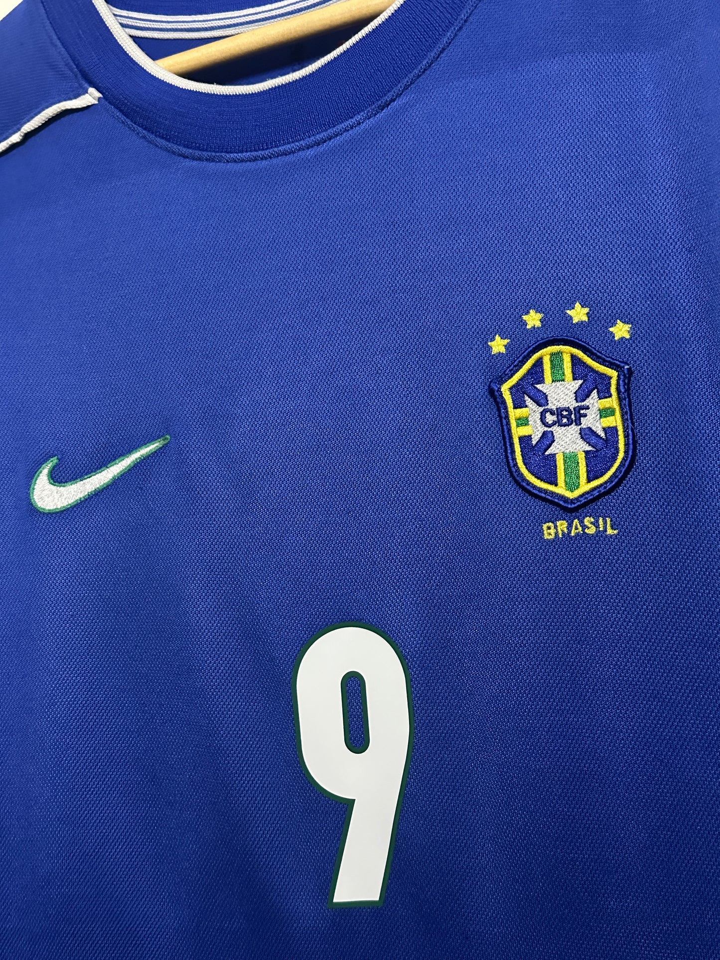 Ronaldo Nazario Brazil 1998 World Cup away football shirt (XL)