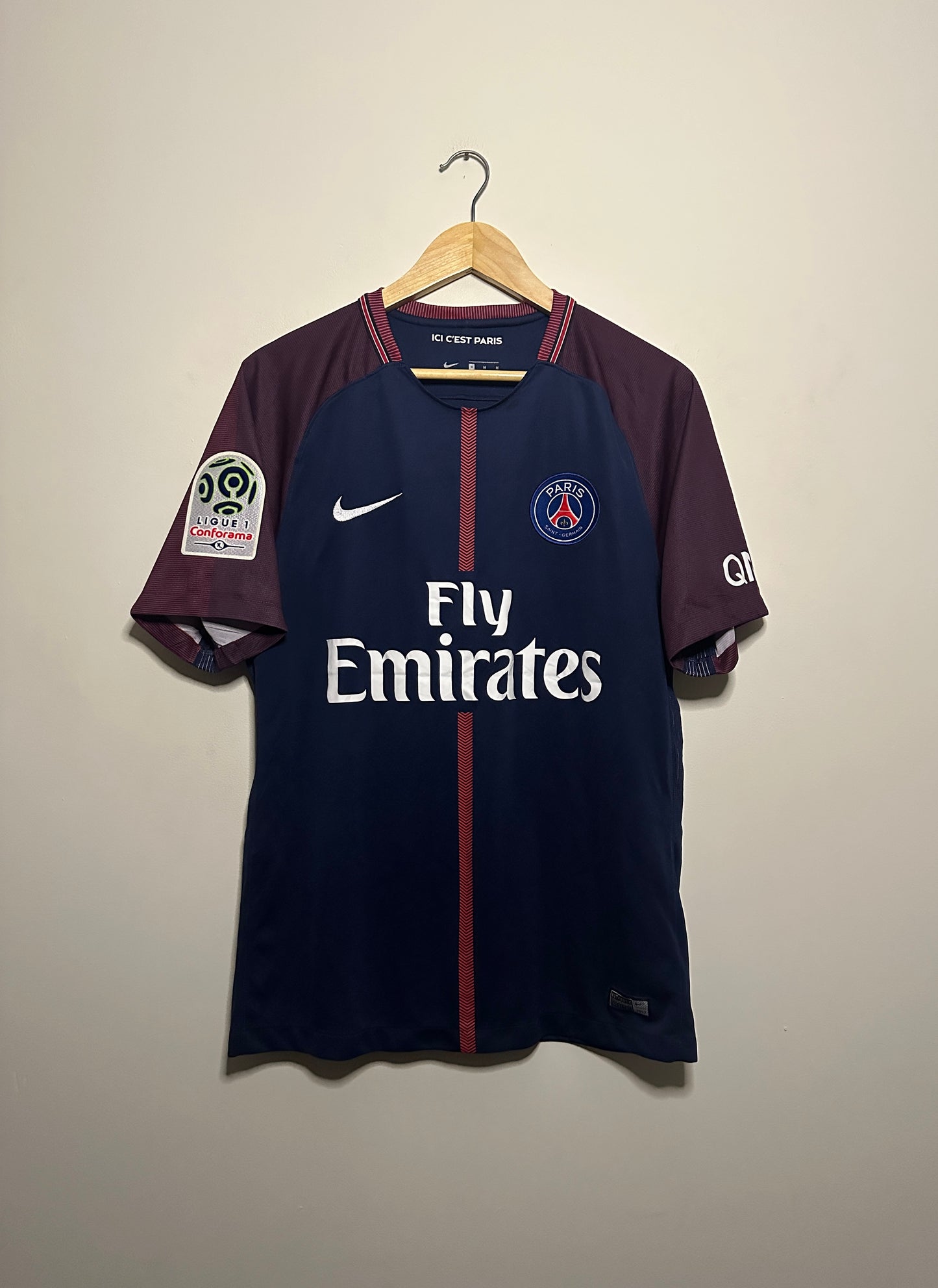 Neymar JR PSG 2017-18 home football shirt (M)