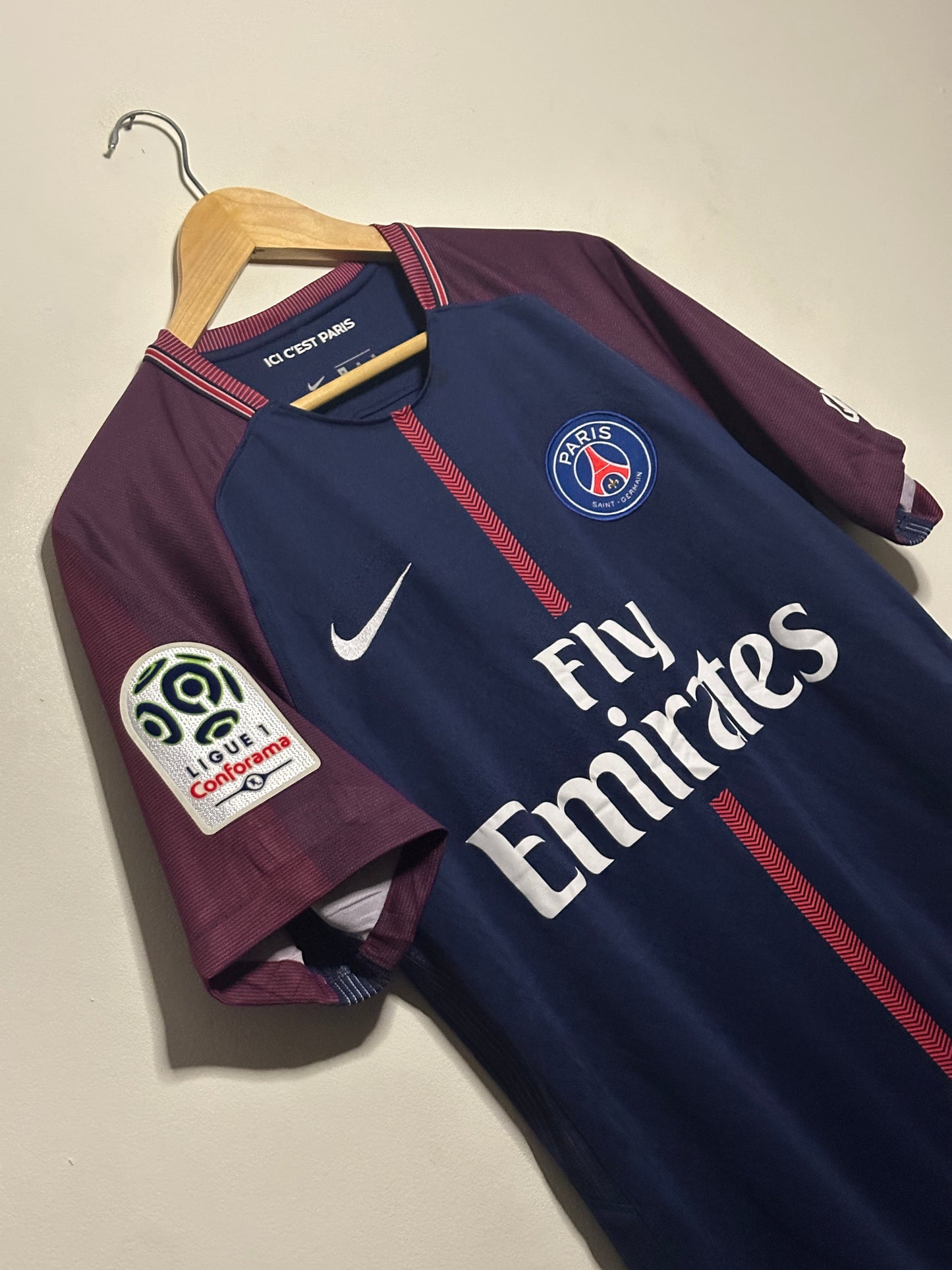Neymar JR PSG 2017-18 home football shirt (M)