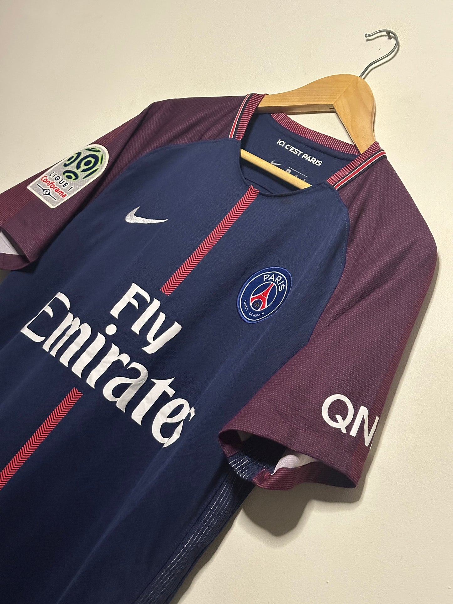Neymar JR PSG 2017-18 home football shirt (M)