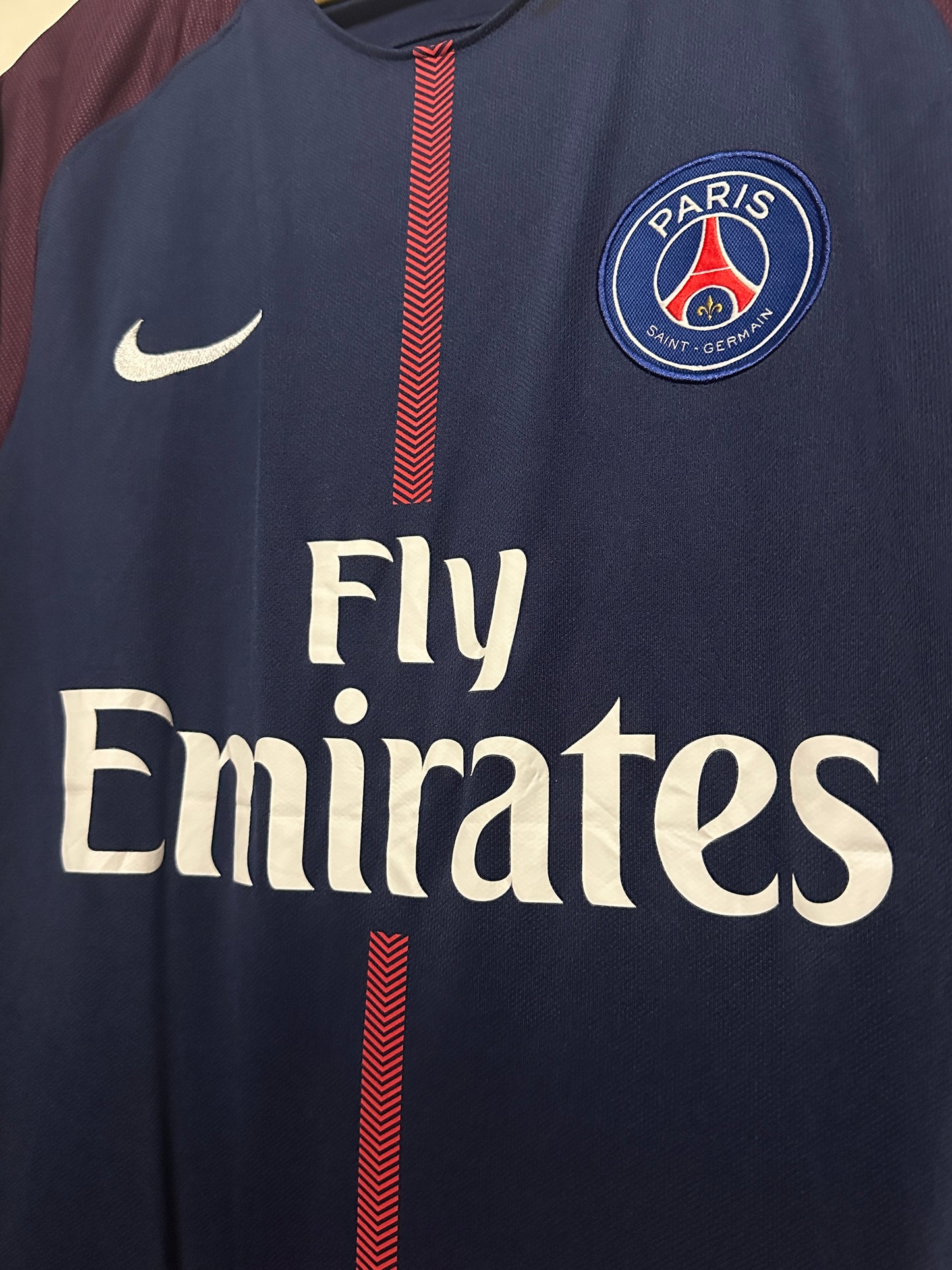 Neymar JR PSG 2017-18 home football shirt (M)