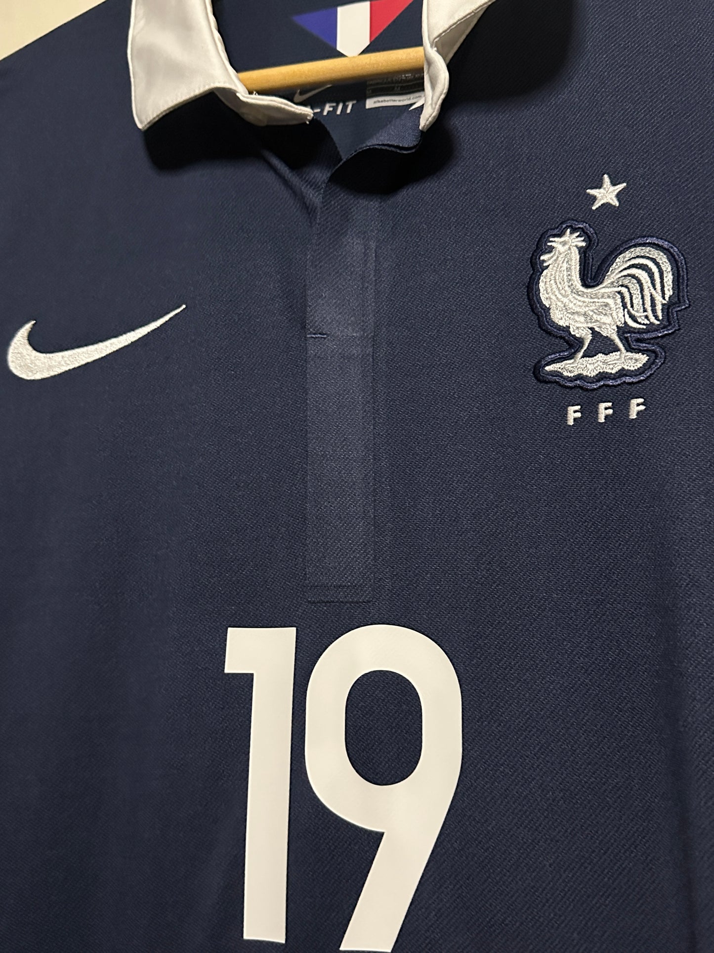 Paul Pogba France 2014 player version home football shirt (M)