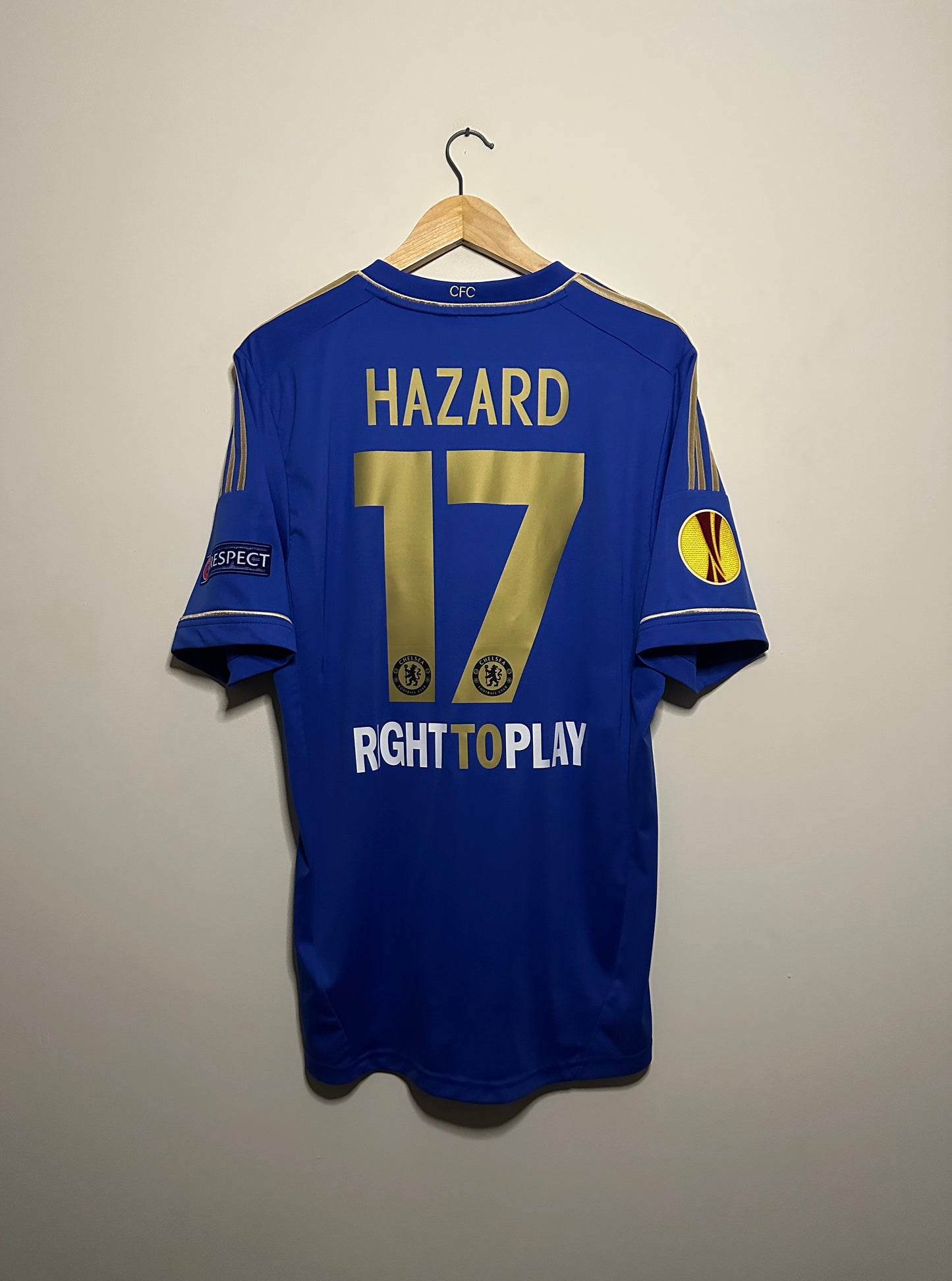 Eden Hazard Chelsea FC 2012-13 Europa League final version home football shirt (L)