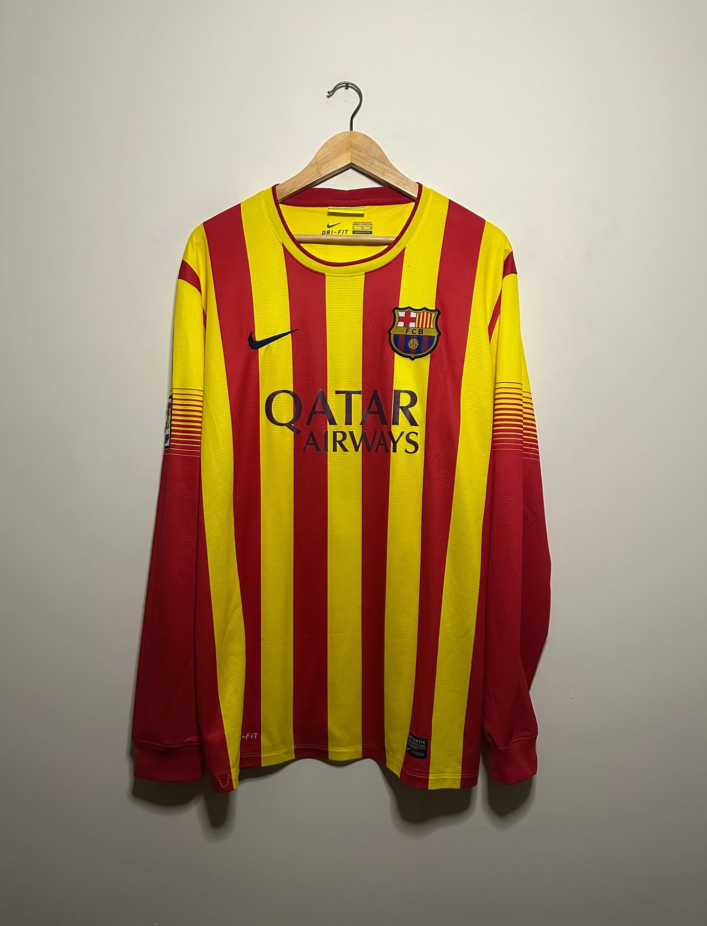 Neymar JR FC Barcelona 2013-14 long sleeve away football shirt (XL)