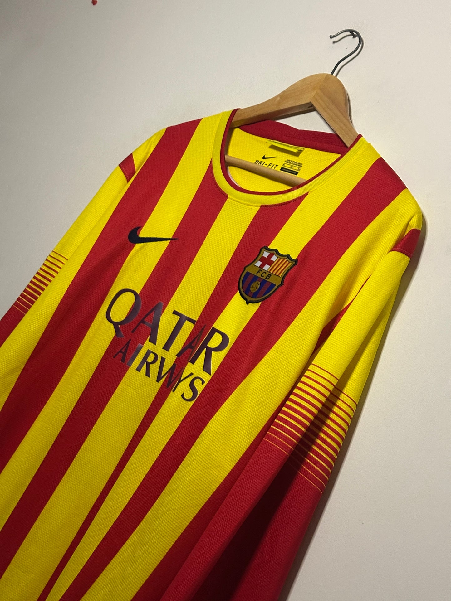 Neymar JR FC Barcelona 2013-14 long sleeve away football shirt (XL)