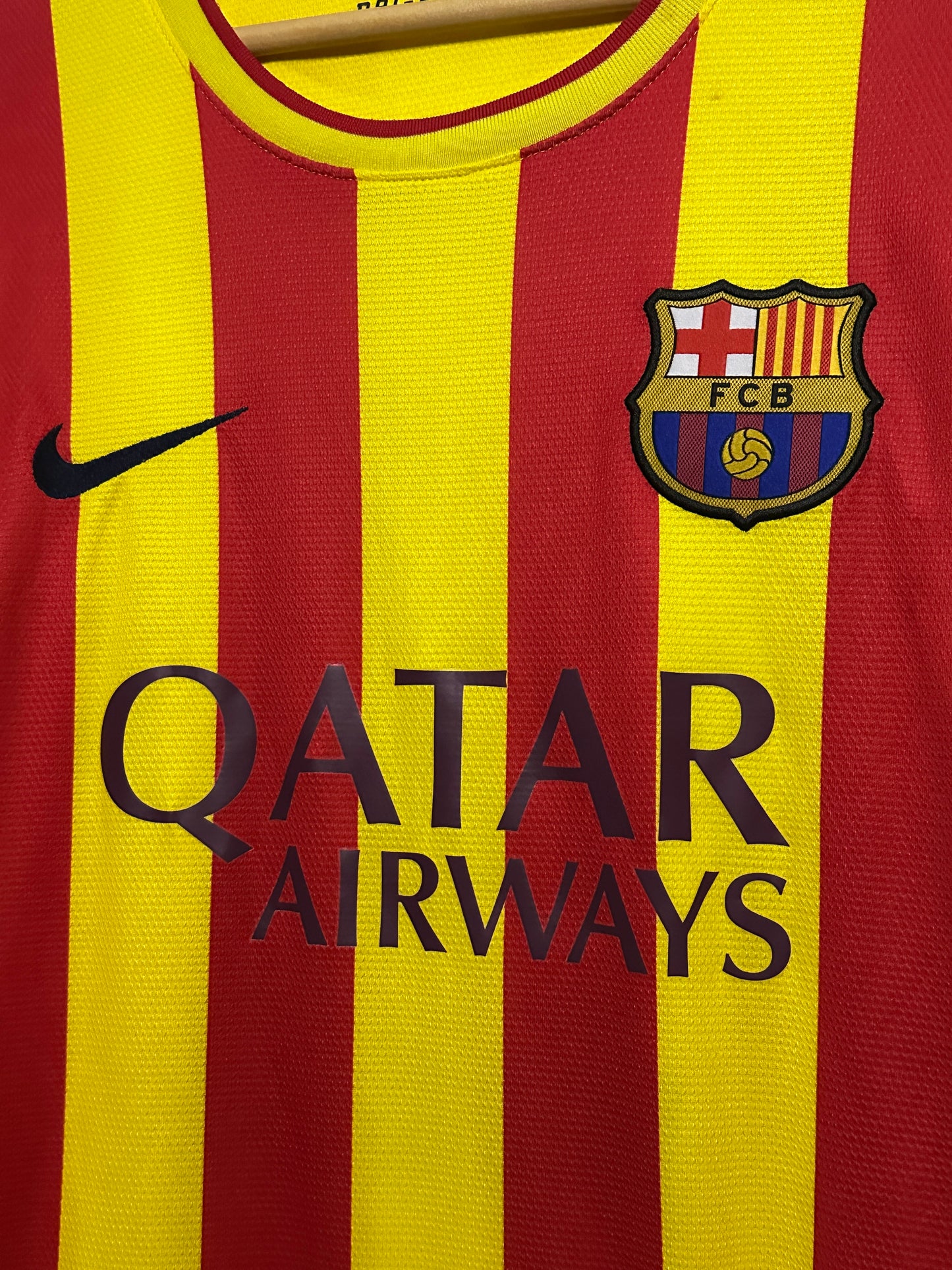 Neymar JR FC Barcelona 2013-14 long sleeve away football shirt (XL)