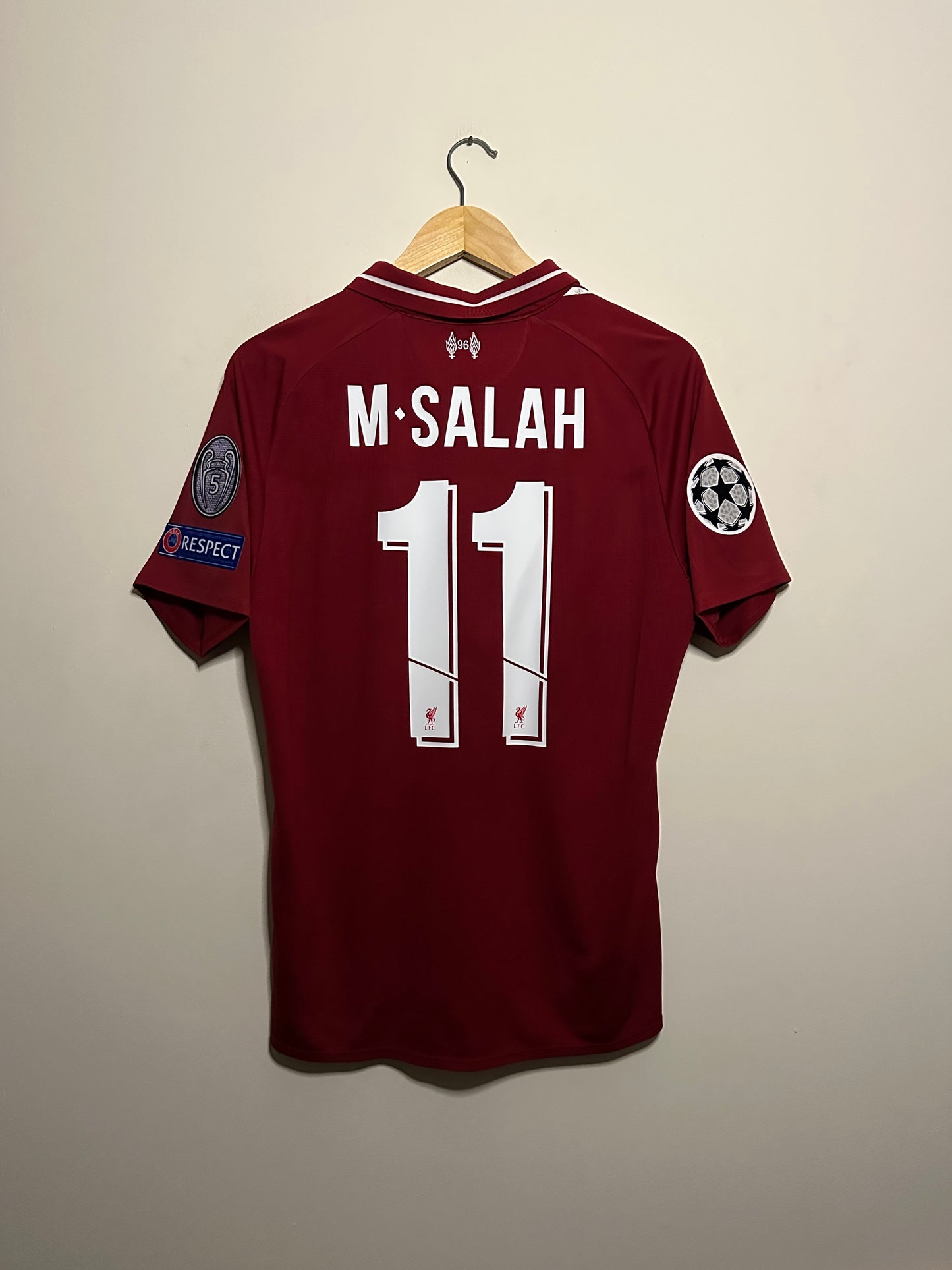 Mohamed Salah Liverpool FC 2018-19 champions league final edition home football shirt (M)