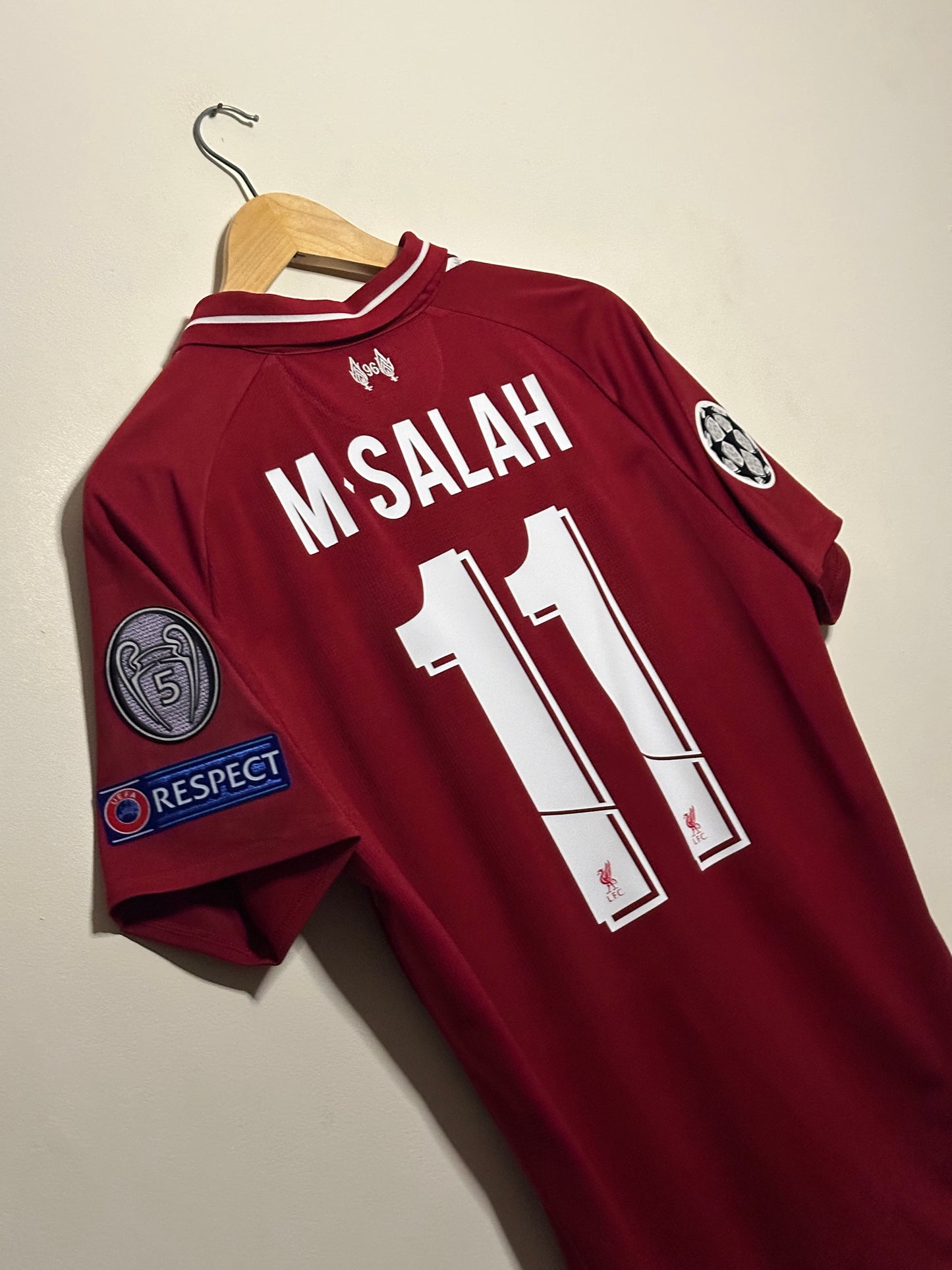 Mohamed Salah Liverpool FC 2018-19 champions league final edition home football shirt (M)