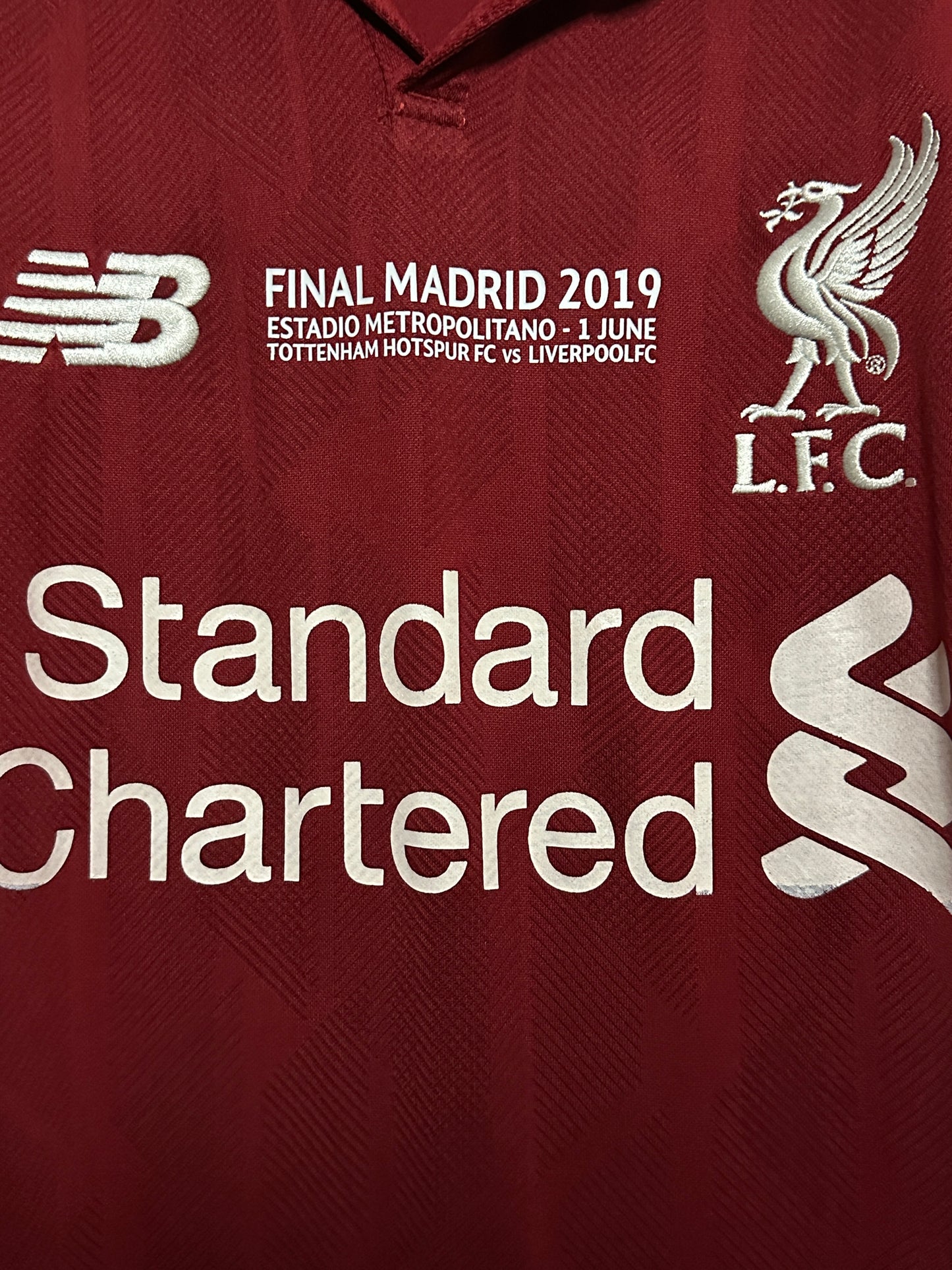 Mohamed Salah Liverpool FC 2018-19 champions league final edition home football shirt (M)