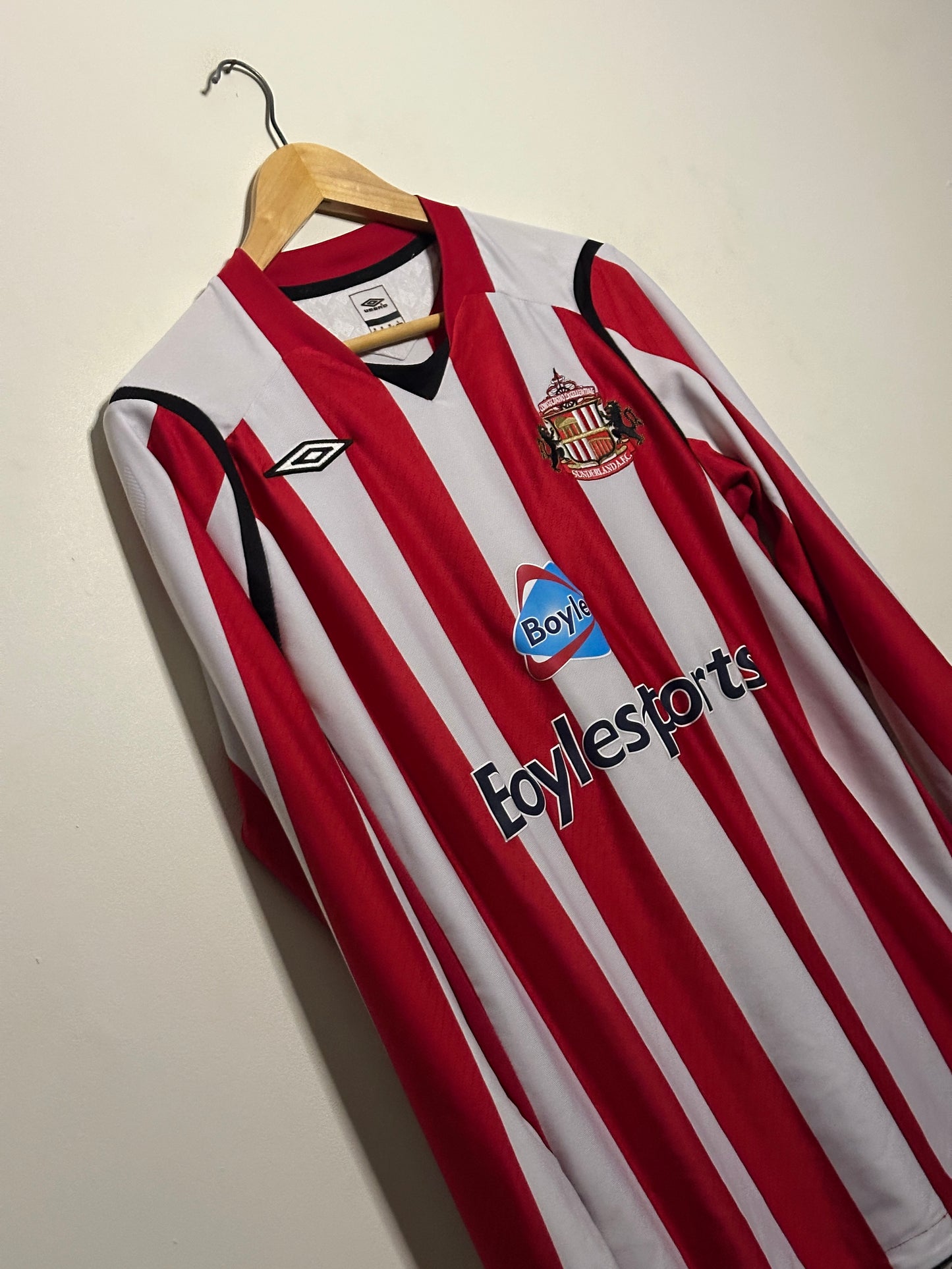 Sunderland AFC 2008-09 long sleeve home football shirt (M)