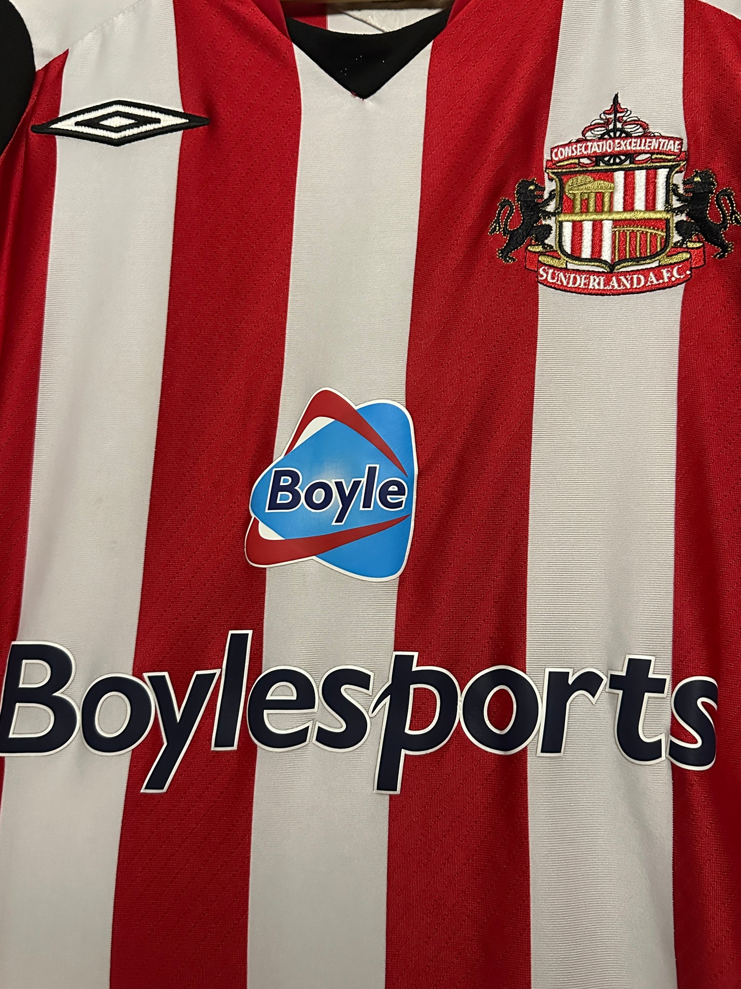 Sunderland AFC 2008-09 long sleeve home football shirt (M)