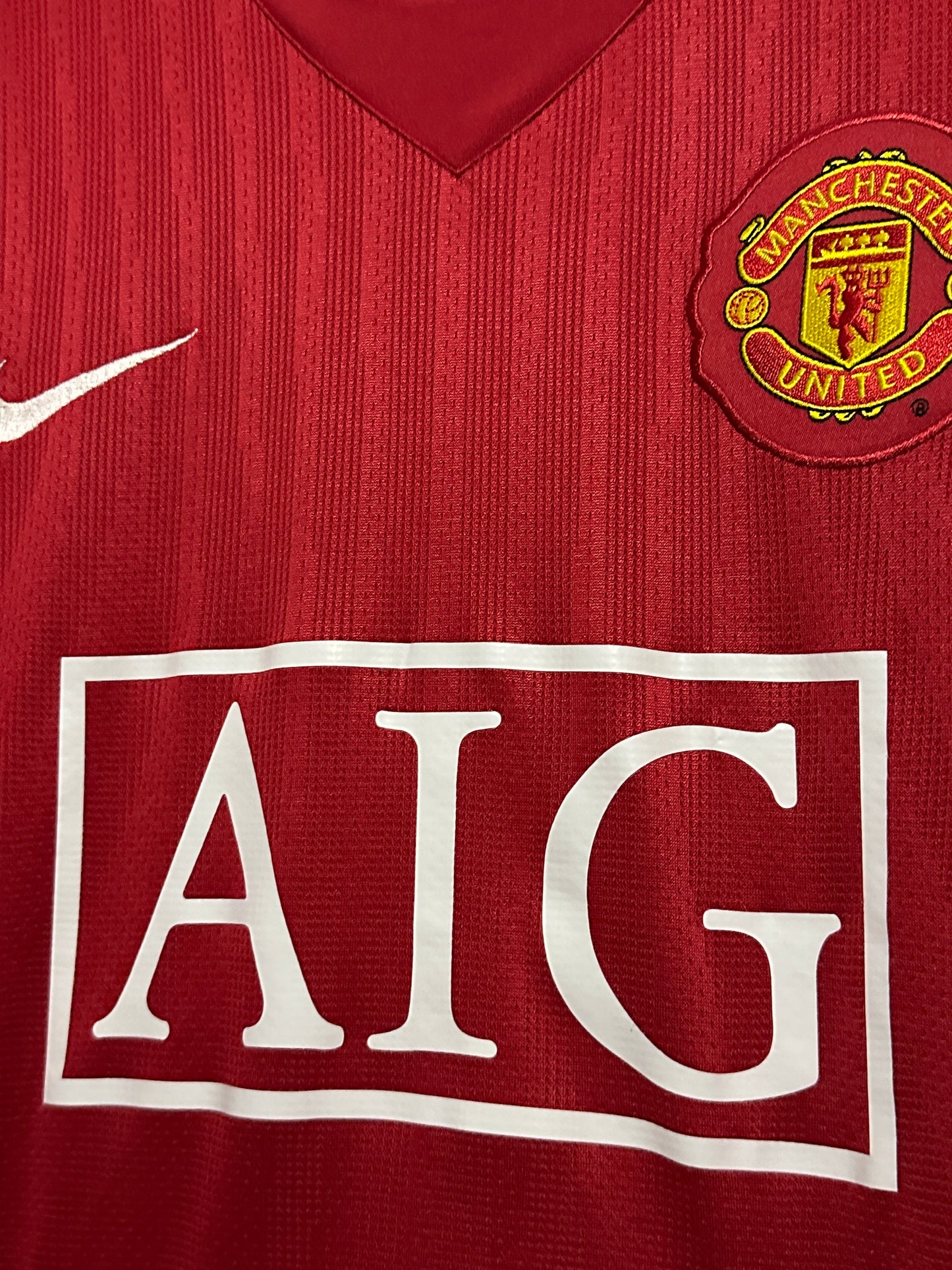 Cristiano Ronaldo Manchester United 2007-08 home football shirt (L)