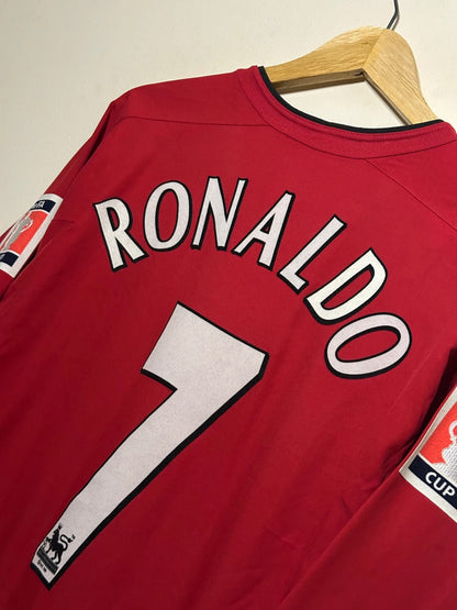 Cristiano Ronaldo Manchester United 2003-04 long sleeve home football shirt (L)