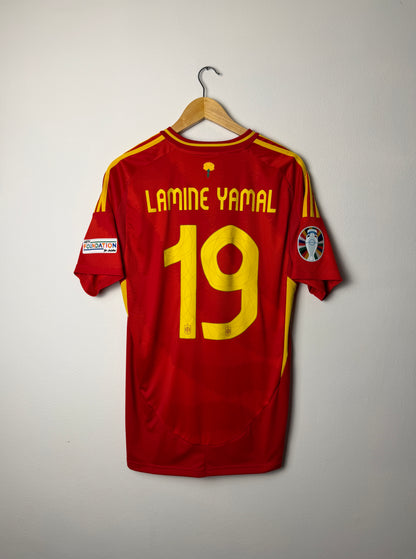 Lamine Yamal Spain Euro 2024 Final home football shirt (L)