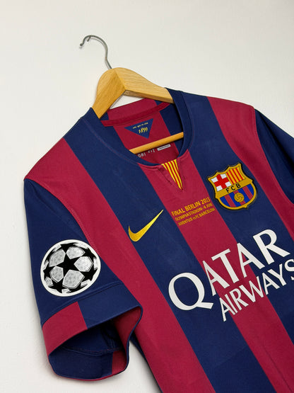Neymar JR FC Barcelona 2014-15 Champions League final home football shirt (M)