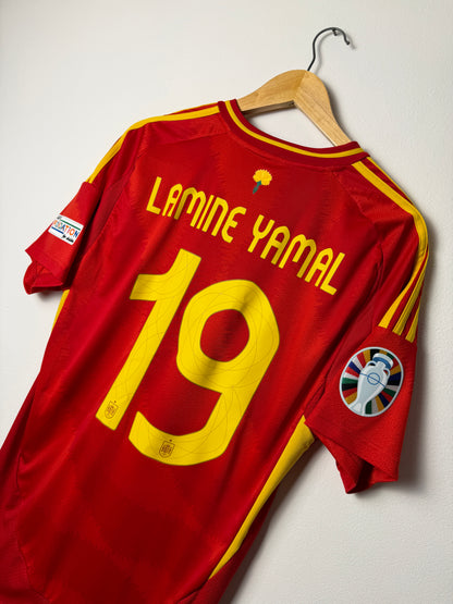 Lamine Yamal Spain Euro 2024 Final home football shirt (L)