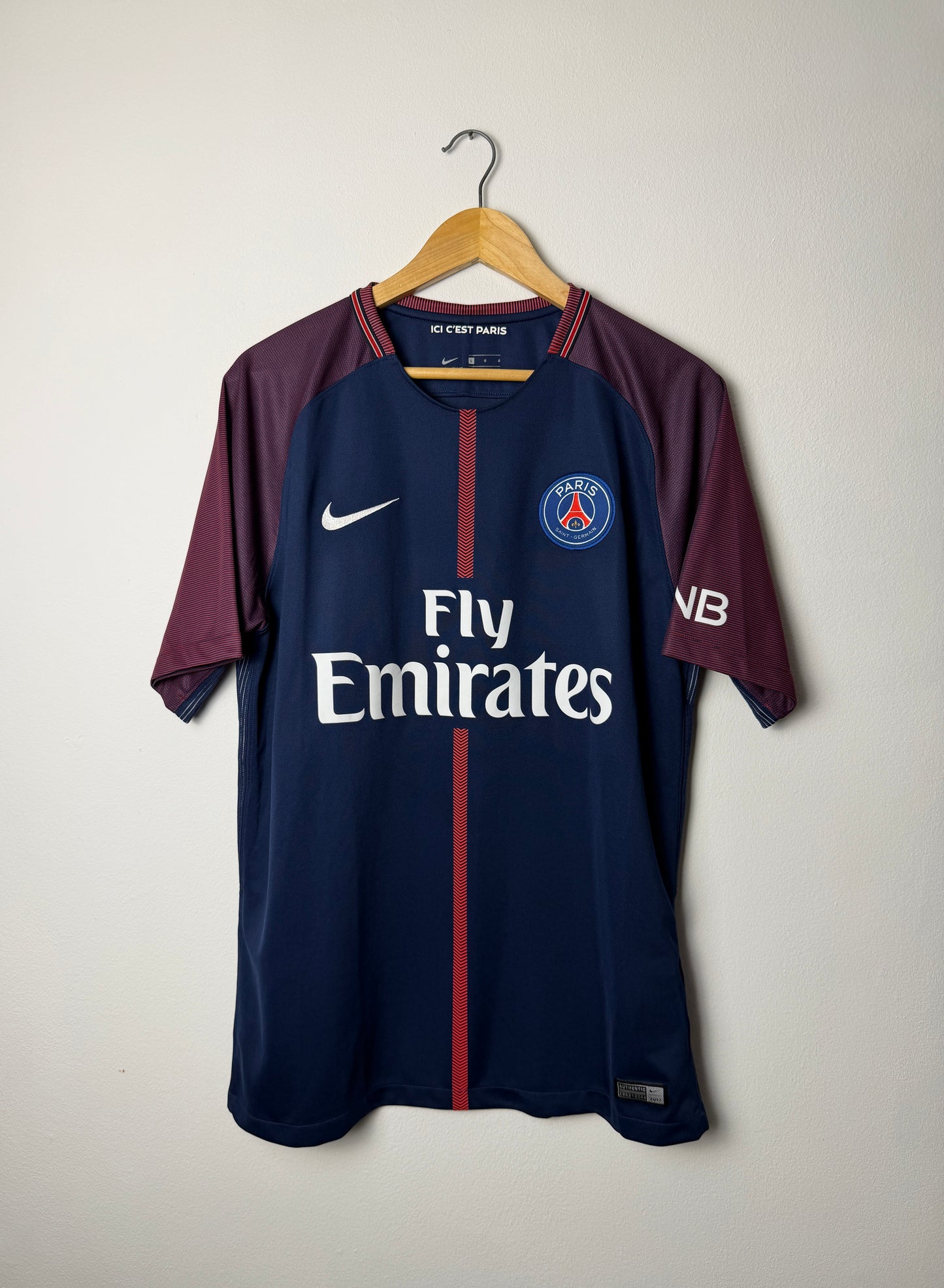 Neymar JR PSG 2017-18 home football shirt (L)