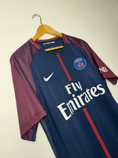 Neymar JR PSG 2017-18 home football shirt (L)