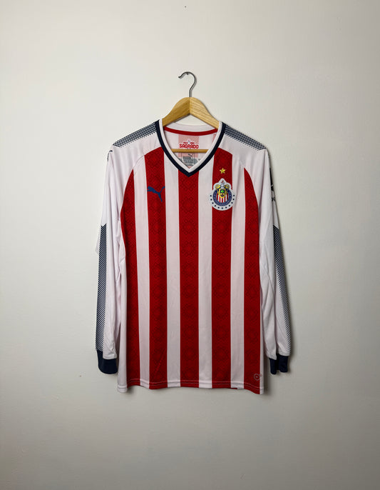 Chivas de Guadalajara 2017-18 long sleeve home football shirt (L)