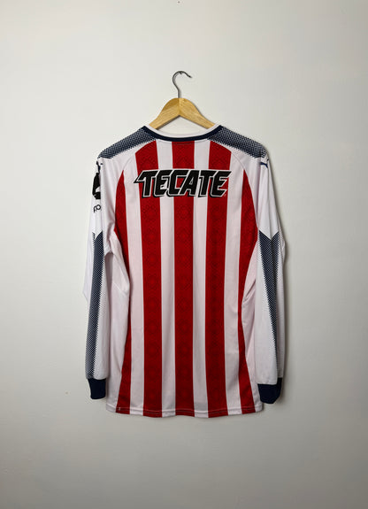 Chivas de Guadalajara 2017-18 long sleeve home football shirt (L)