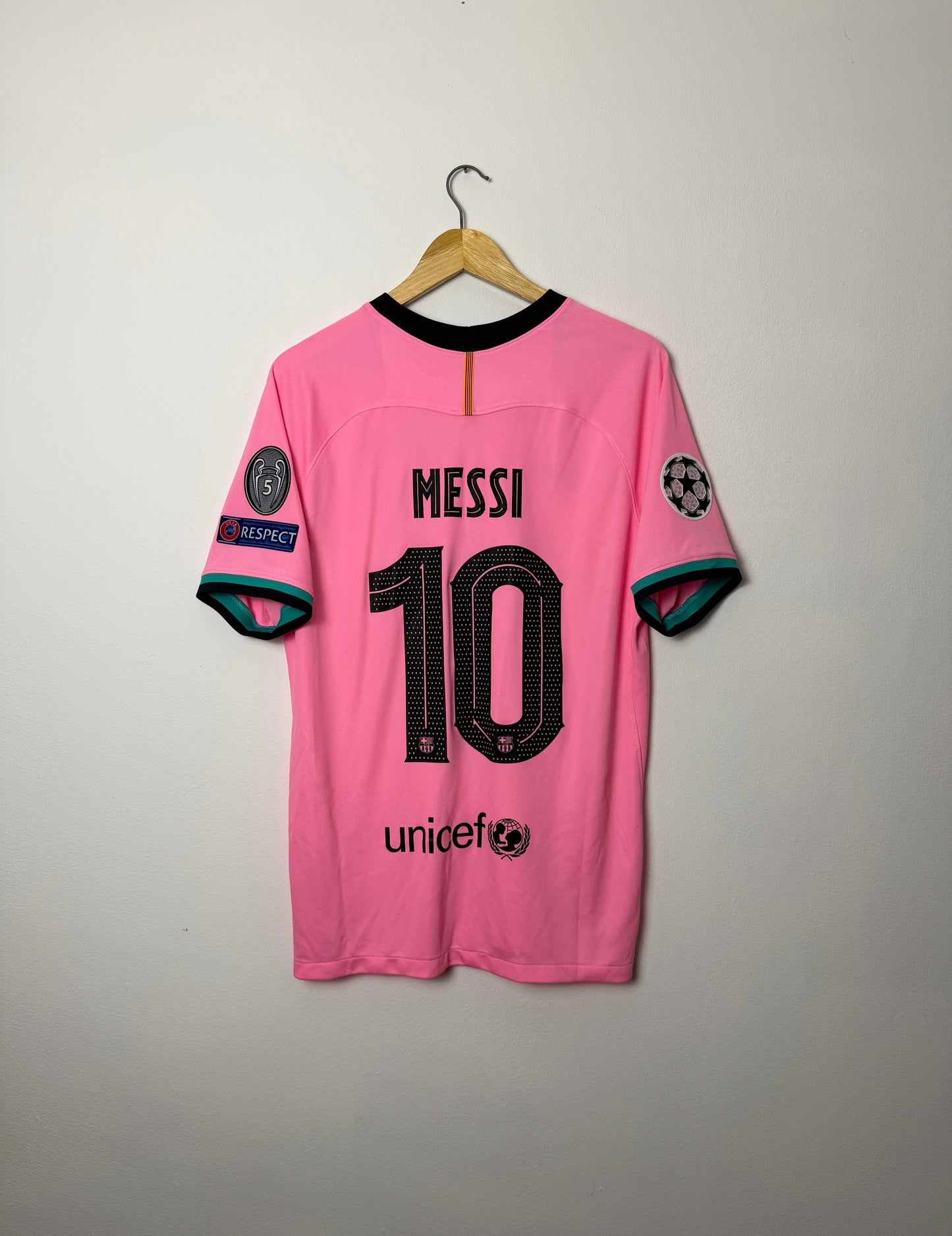 Lionel Messi FC Barcelona 2020-21 third football shirt (L)