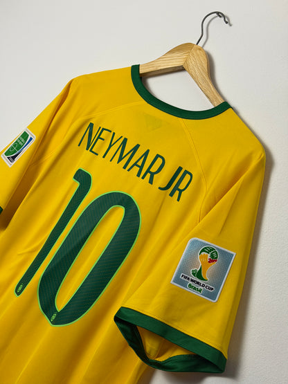 Neymar JR Brazil 2014 World Cup home football shirt (XL)