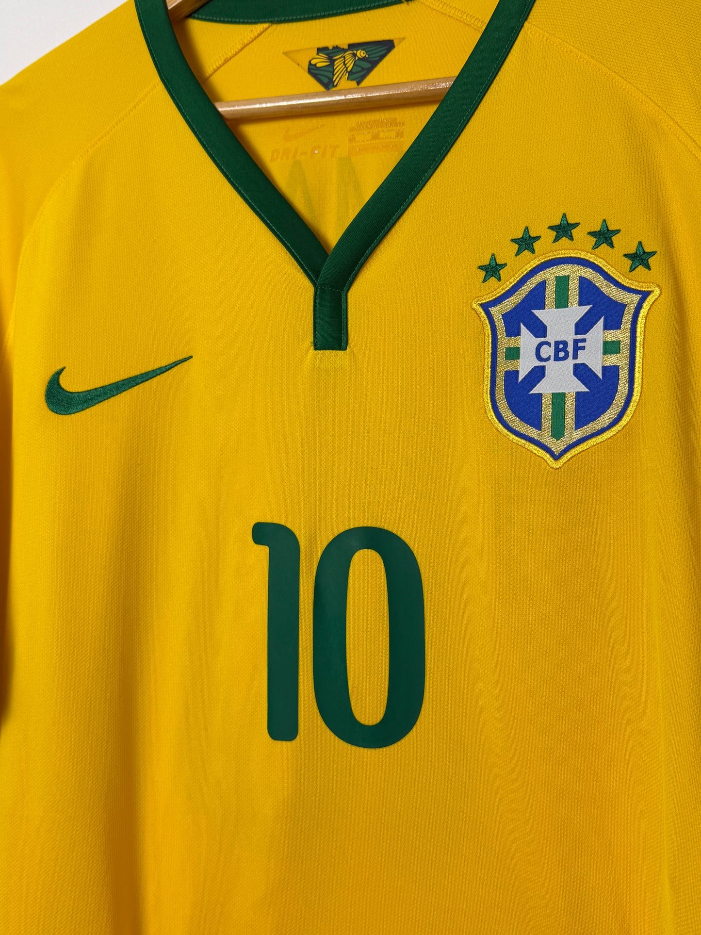 Neymar JR Brazil 2014 World Cup home football shirt (XL)