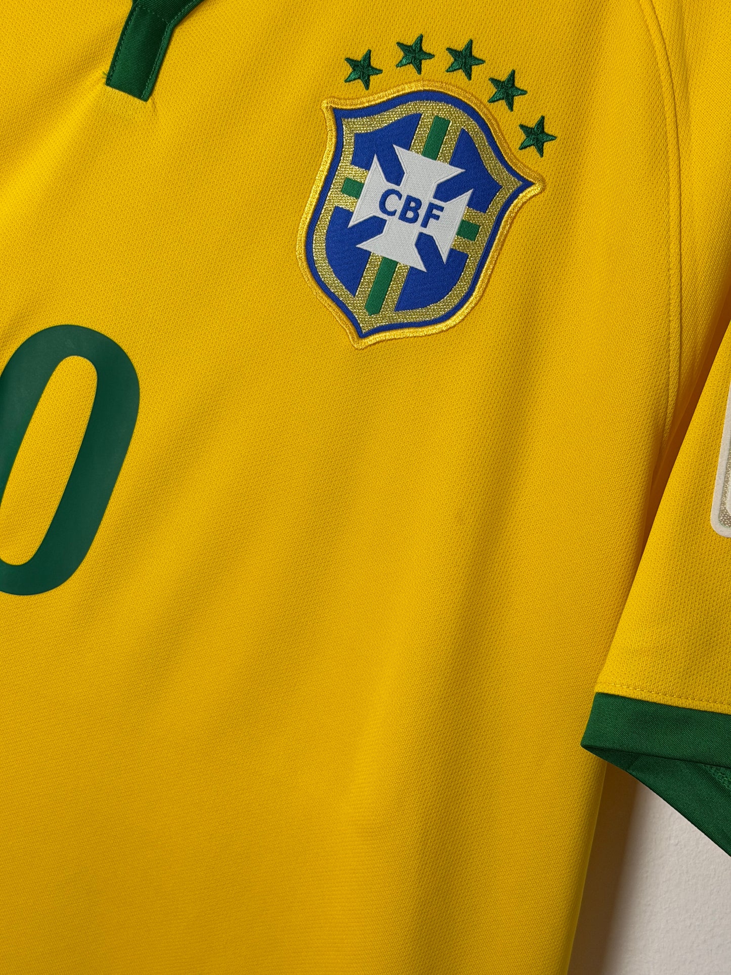 Neymar JR Brazil 2014 World Cup home football shirt (XL)