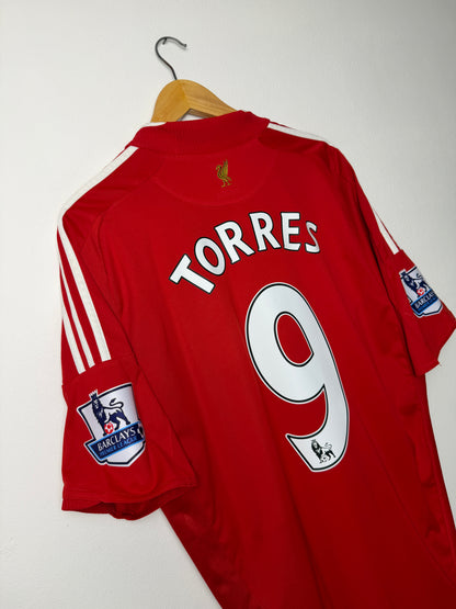Fernando Torres Liverpool FC 2008-09 home football shirt (XL)