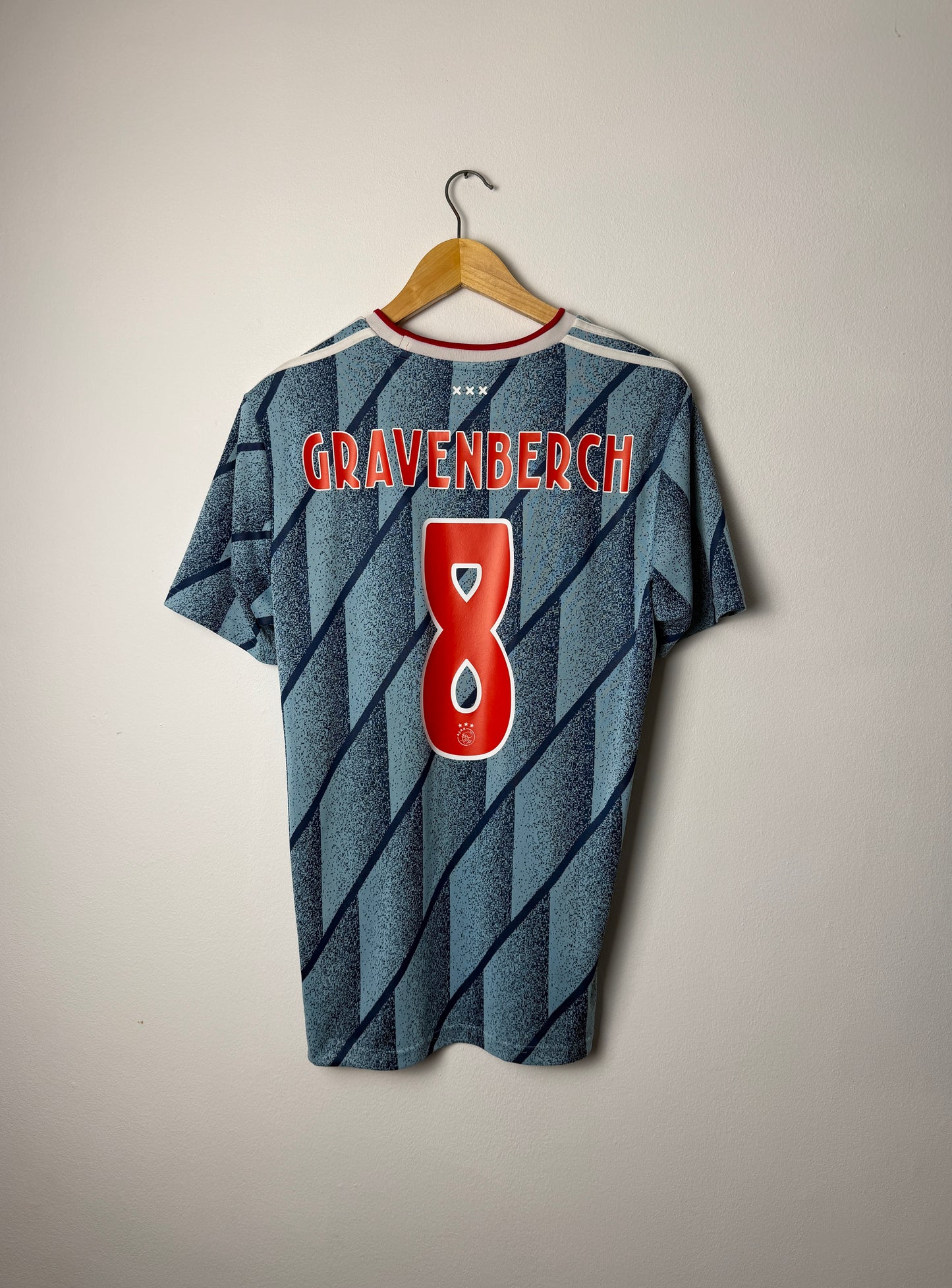 Ryan Gravenberch AFC Ajax 2020-21 away football shirt (M)