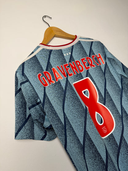 Ryan Gravenberch AFC Ajax 2020-21 away football shirt (M)