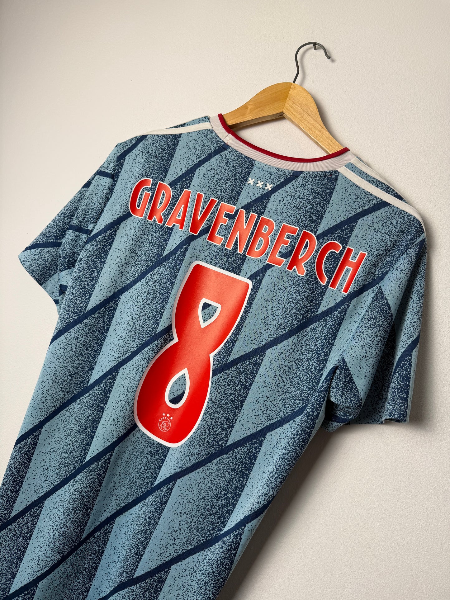 Ryan Gravenberch AFC Ajax 2020-21 away football shirt (M)