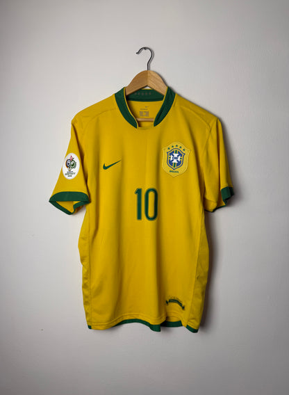 Ronaldinho Brazil 2006 home football shirt (M)
