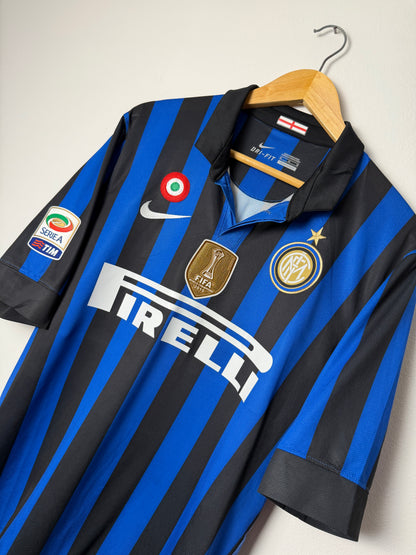 Diego Forlan Inter Milan 2011-12 home football shirt (M)