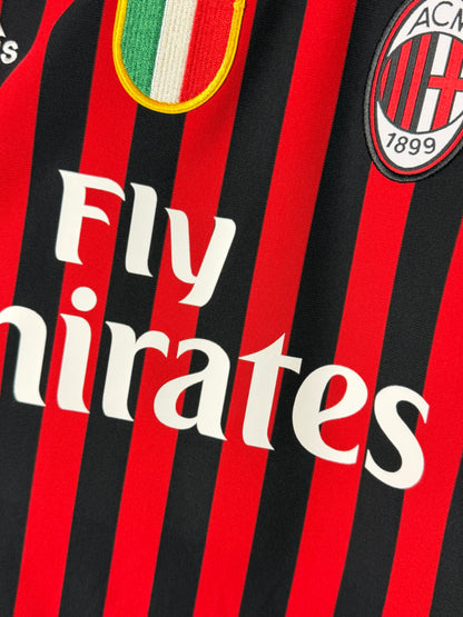 Zlatan Ibrahimovic AC Milan 2011-12 home football shirt (M)