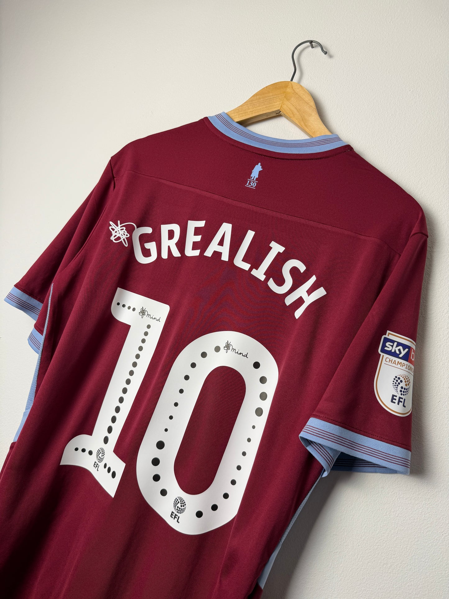 Jack Grealish Aston Villa 2018-19 home football shirt (L)