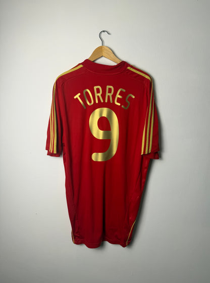 Fernando Torres Spain 2008 home football shirt (XL)