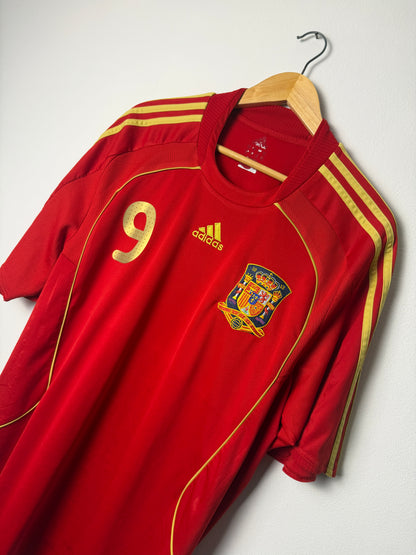 Fernando Torres Spain 2008 home football shirt (XL)